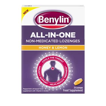 Benylin All-In-One Non-Medicated Lozenges - Honey & Lemon