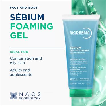 Bioderma Sebium Cleansing Foaming Gel - 200Ml