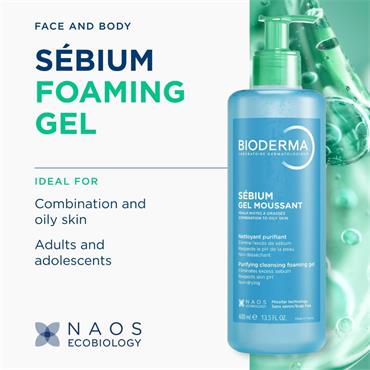 Bioderma Sebium Cleansing Foaming Gel - 400Ml