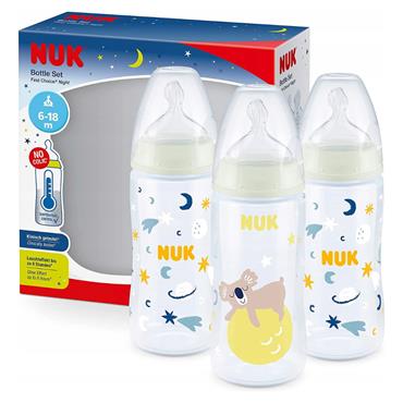 NUK Glow In The Dark Set 6-18m 3x300ml