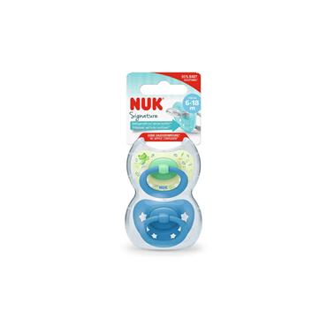 NUK Signature Soothers Blue 6-18 M- 2 Pack 