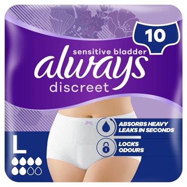 Always Discreet Pants Large - 10 Pack