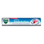 Vicks Triple Action Lozenges With Blackcurrant Flavour Syrup 42G - Sugar Free