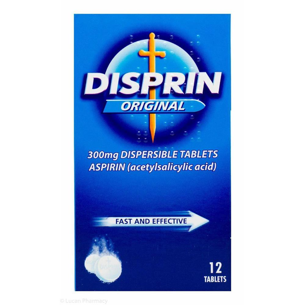 DISPRIN Original 300mg Dispersible Tablets (Aspirin) 12 Tablets