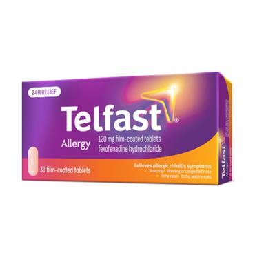 Telfast Allergy 120mg Fexofenadine Tablets - 30 Pack