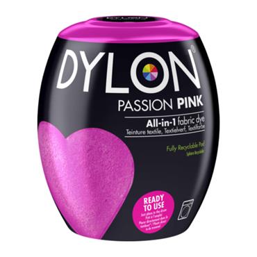 Dylon All-In-1 Fabric Dye Machine Pod - Passion Pink 350G