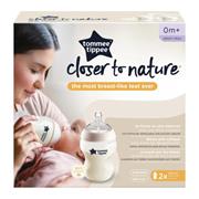 Tommee Tippee Closer To Nature Bottles 0m+  - 2x260ml
