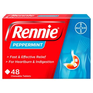 Rennie Peppermint Chewable 48 Tablets