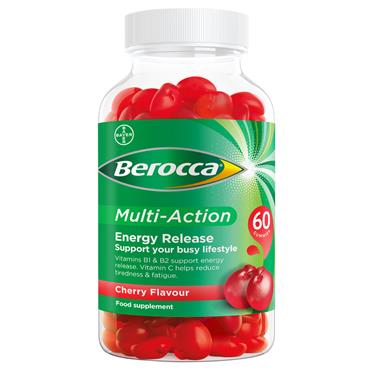 Berocca Multi-Action Cherry Flavour - 60 Gummies