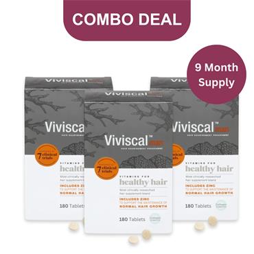 Viviscal Hair Growth Vitamins For Men - 180 Tablets x 3
