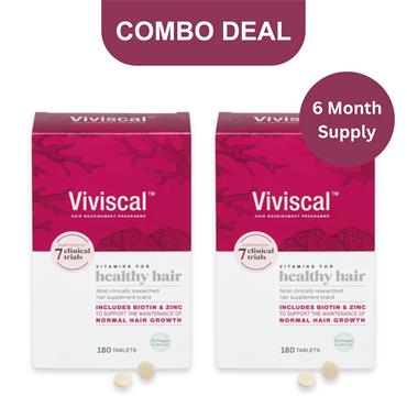 Viviscal  Hair Growth Vitamins For Women - 180 Tablets x 2
