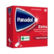 Panadol Extra Soluble 500mg/65mg Paracetamol/Caffeine 24 Soluble Tablets