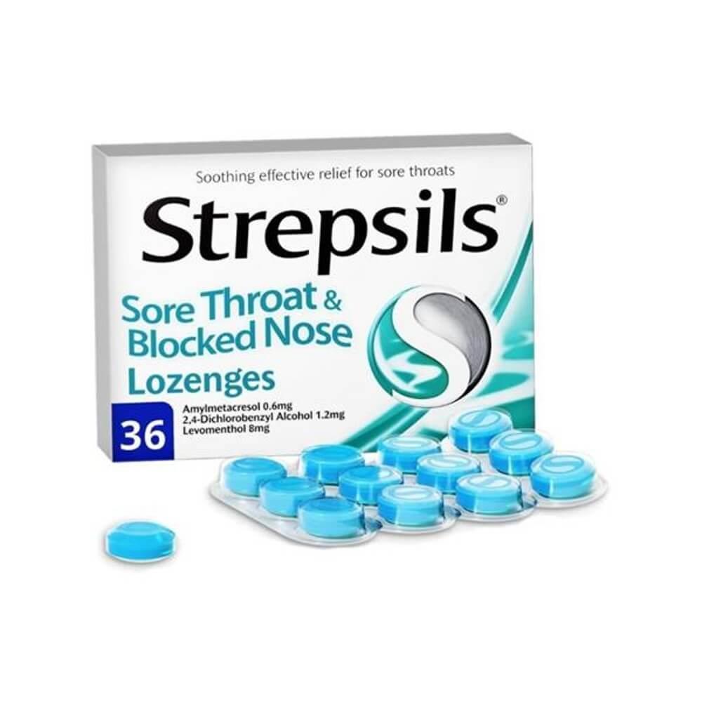 Strepsils Sore Throat & Blocked Nose Lozenges 36s
