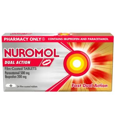 NUROMOL Dual Action paracetamol 500mg ibuprofen 200mg 24 Tablets