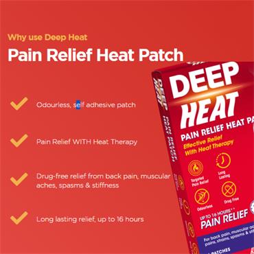 Deep Heat Pain Relief Heat Patch - 4 Patches