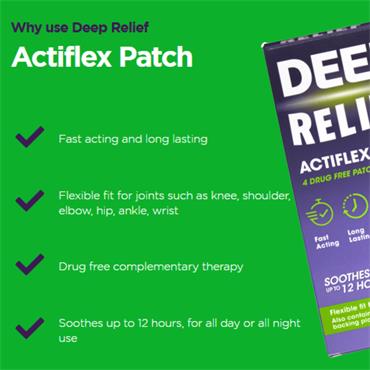 Deep Relief Actiflex Patch - 4 Drug Free Patches