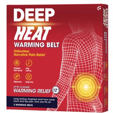 Deep Heat Warming Belt - 2 Pack