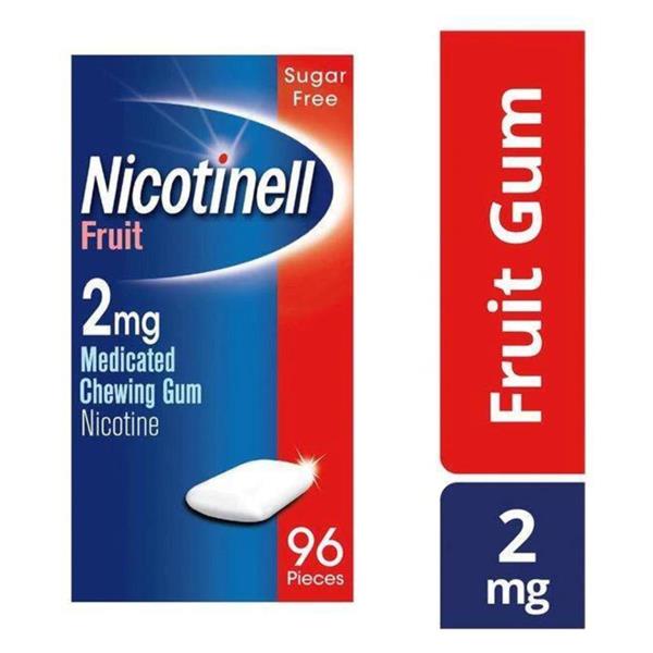 thumbnail image 2 of Nicotinell Fruit Flavour Nicotine Gum 2mg - 204 Pieces, Sugar Free Stop Smoking Aid 2 of 4