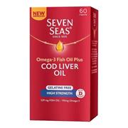 Seven Seas Omega-3 Plus Cod Liver Oil Gelatine Free - 60 Capsules