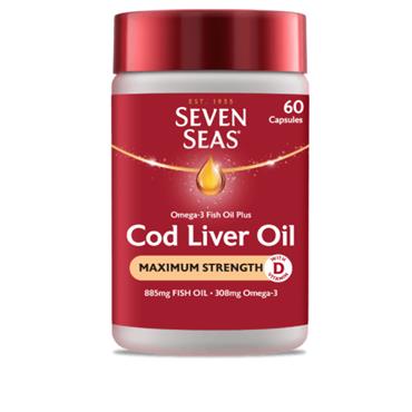 Seven Seas Maximum Strenght Cod Liver Oil - 60 Capsules