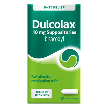 Dulcolax 10mg Suppositries 12 Pack 