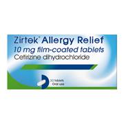 Zirtek Allergy Relief Tablets - 30 Pack
