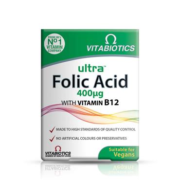 Vitabiotics Ultra Folic Acid 400ug - 60 Tablets