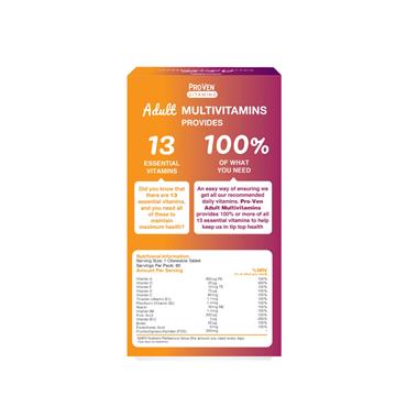 Pro-Ven Vitamins Multivitamins Adult - 60 Chewables 