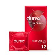 Durex Thin Feel Condoms - 12 Pack - Regular Fit