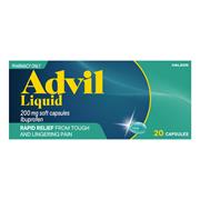 Advil Liquid 200mg Ibuprofen - 20 Soft Capsules