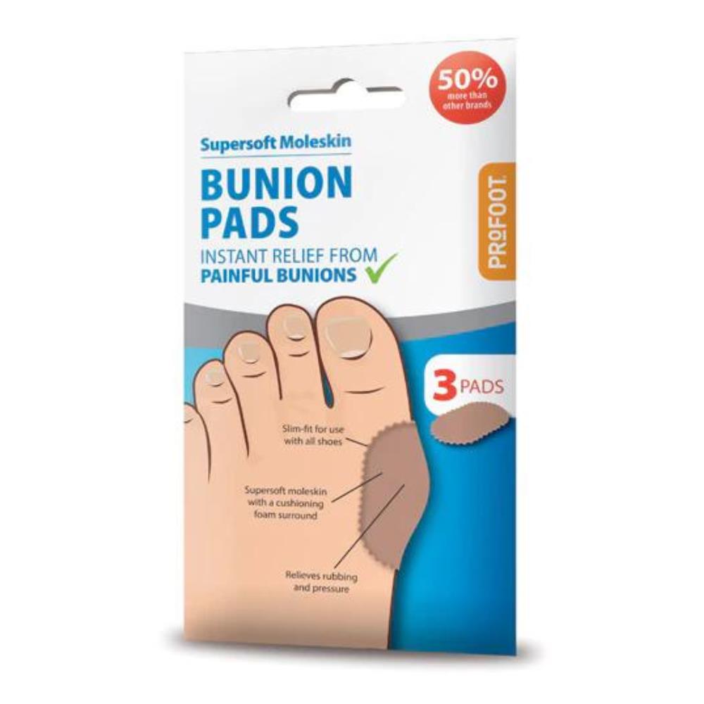 ProFoot Super Soft Moleskin Bunion Pads 3 Pack