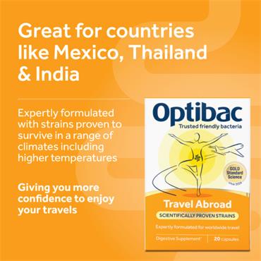 OptiBac For Travel Abroad - 20 Capsules