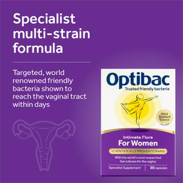 OptiBac Intimate Flora For Women - 30 Capsules