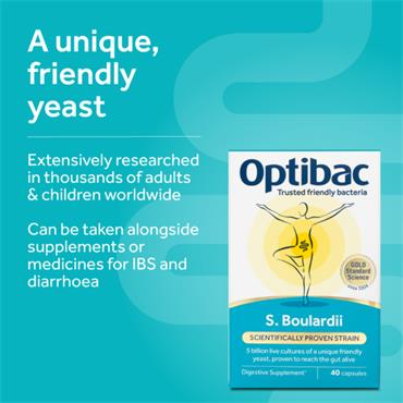 OptiBac Saccharomyces Boulardii 40 Capsules 