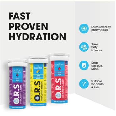 ORS Hydration Tablets Lemon 12 Pack