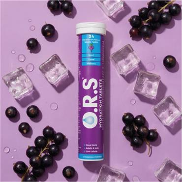 ORS Hydration Tablets Blackcurrant 24 Pack 