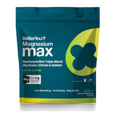 BetterYou Magnesium Max 3-in-1 Powder - Lemon & Lime Flavour - 135G