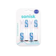 Sonisk Pulse Travel Toothbrush Replacement Heads x 4 