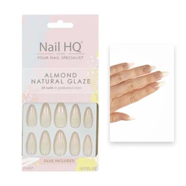 Nail HQ False Nails- Almond Natural Glaze 