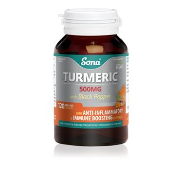 Sona Turmeric 500mg And Black Pepper 120s 