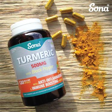 Sona Turmeric 500mg And Black Pepper 120s 