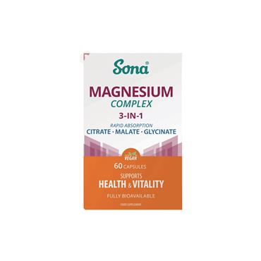 Sona Magnesium Complex 3In1 - 60 Capsules 