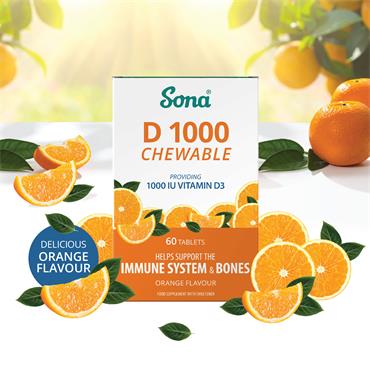Sona D1000 Chewable - 60 Tablets