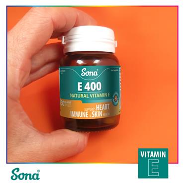 Sona E400 Natural Vitamin E 30 Caps