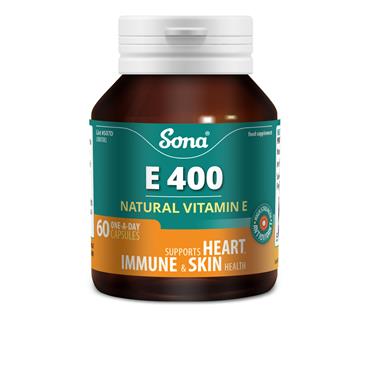 Sona E400 Natural Vitamin E 60 Caps