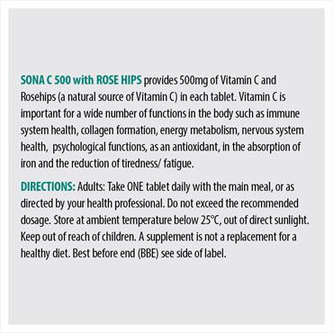 Sona C500 With Rose Hip - 125 Tablets