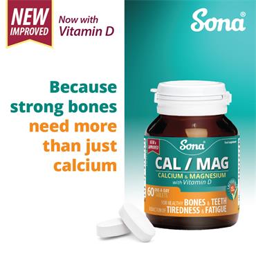 Sona Calcium Magnesium Vitamin D3 60 Tablets