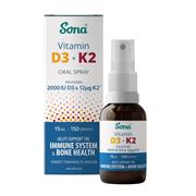 Sona Vitamin D3+K2 Oral Spray 15ml