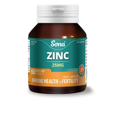Sona Zinc 25mg - 60 Tablets
