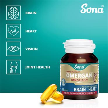 Sona Omergan Omega 3-6-9 30 Capsules